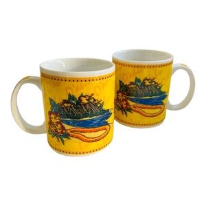 Vintage Island Heritage Hilo Hattie O’ahu Hawaii Travel Coffee Mug Set